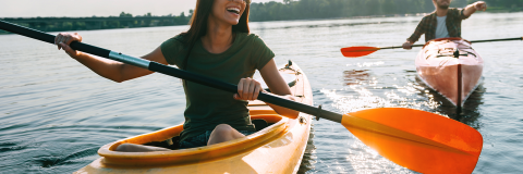 canoeing in the real de la quinta lake